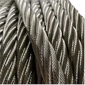 Roestvrijstalen kabel, Roestvrijstalen kabel, staaldraad, 7x7 strengen, 0,3 cm (1/8 inch), zilver, verschillende maten(50M/164Ft)