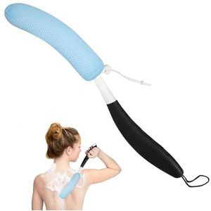 Rugschrobber voor douche met antislip lange handgreep, lichaamsdoucheborstel voor mannen en vrouwen, ouderen, gaasspons badborstel, lichaamsscrubber voor exfoliërende huid en een zachte scrub - kan