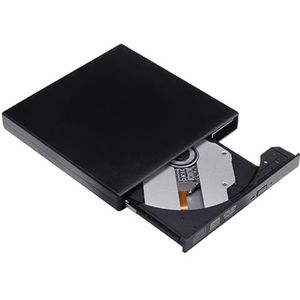 Rongfast externe CD-DVD-drive, USB 2.0 Slim beschermbare CD-RW-drive DVD-ROM-branderspeler for laptops en desktop-pc's