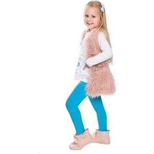 FUTURO FASHION Meisjes Kinderen Volledige Lengte Effen Katoenen Leggings Fietsen Casual Wear Baby Broek Leggings Effen Panty Broek voor Kinderen Leeftijd 2-13 Kind, Turkoois, 2 jaar