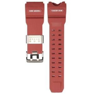 Horloge Accessoires Fit for Casio g shock mudmaster gwg1000 GWG-1000 heren Horlogeband Roestvrij Stalen Ring Vervanging Band (Color : Red S 8, Size : GWG-1000)