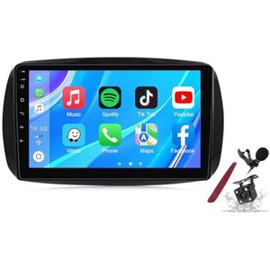 Android 14 Autoradio Sat Navi voor B-enz Smart (2014-2020) 9 Inch Touchscreen Multimedia Speler met Draadloze Carplay GPS Navigatie FM RDS Bluetooth 5G-WiFi SWC DSP,M120s