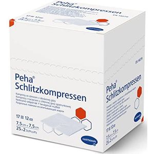 Hartmann Peha Y-sleufkompressen, 7,5 cm x 7,5 cm, 25 cm x 2 stuks