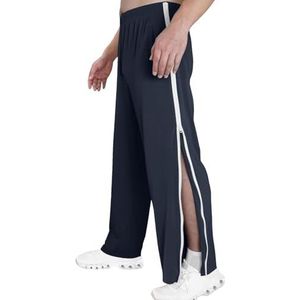 Revalidatiebroek Heren Joggingbroek Met Zakken M-3XL, Wijde Trainingsbroek Met Zijkant En Ritssluiting Op Het Been, Vrijetijdsbroek Met Wijde Pijpen, Wijde Joggingbroek joggingbroek(Navy blue,3XL)