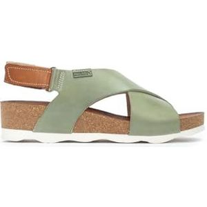 Pikolinos - Leren Sandalen - Muntgroen - Kalfsleer