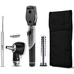 Fiberoptische mini-otoscoop, medische tas-otoscoop voor volwassenen en kinderen, HNO-vezellook, otoscoopvergroting, met gereedschap voor het verwijderen van oorsmeer