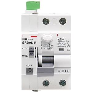 YVZDHNSFY GRD9L 6KA ELCB RCCB Automatisch terugwinnend apparaat Afstandsbediening 2P 40A 30mA RCD 1 Stks (RCCB-2P-63A-30mA)