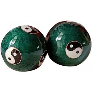 2 Stuks Chinese Stijl Hand Ballen Yin Yang Oefening Bal Vinger Massage Stress Relief
