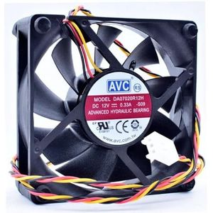 JFBDRL DA07020R12H 7020 7020 70 x 70 x 20 mm 12 V 0,33 A 3 regels computerbehuizing CPU temperatuurregeling stille ventilator