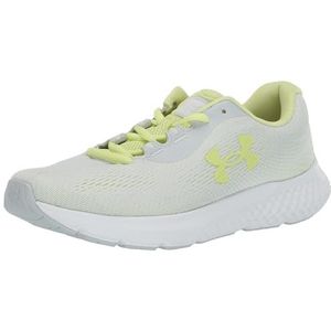 Under Armour Dames UA W Charged Rogue 4 hardloopschoen, 102 Halo Grijs Sonic Geel Wit, 40 EU