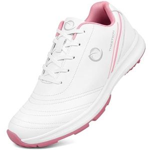 SDEQA Waterdichte golfschoenen voor dames, antislip, lichtgewicht outdoor golfersneakers zonder spikes en vetersluiting,C,36 EU