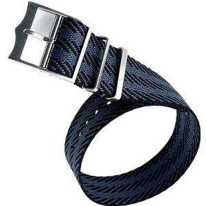 dayeer Single Pass Nylon Nato Style Speciale Stof Pols Horlogeband Voor Tudor Horlogeband Vervang Band (Color : Black gray, Size : 22mm)