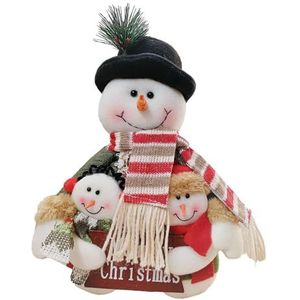 Pluche pop knuffeldier kerstbeeldje vakantie leuke vintage sneeuwpop/kerstman voor thuiskantoor decor, lichtgewicht