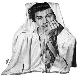 HEYBIG Knuffeldeken 150 x 200 cm, deken met danspatroon, flanel wollige deken, knuffeldeken voor kinderen en kinderkamer, fleecedeken, woondeken (B, 150 x 200 cm)