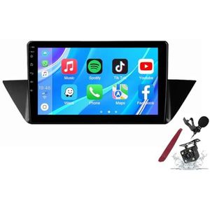 Android 14 Autoradio Navi voor B-MW X1 (2010-2015) 9 Inch Touchscreen Multimedia Speler met Draadloze Carplay GPS Navigatie FM RDS Bluetooth 5G-WiFi SWC DSP,M100s