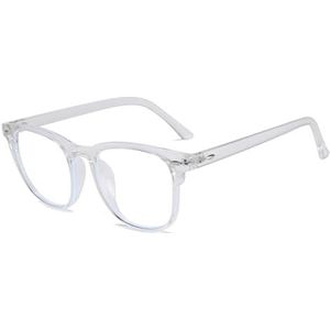 Halloween-cadeau Modieuze montuur, Ronde kunststof unisex brilmonturen in meerdere kleuren(Transparent)