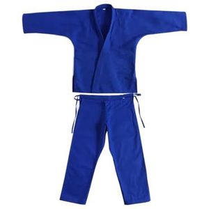 Taekwondo krijger kostuum Unisex katoenen judo karate taekwondo gi for wedstrijdtraining veelkleurig 150-190 cm(Blue,170)