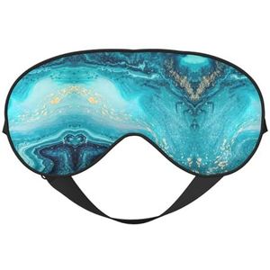 Steen Blauw Goud Marmer Slaap Eye Mas Bijgewerkt Ontwerp Licht Blokkerende Night Eye Blinder Mannen Vrouwen Shift Werk Reizen