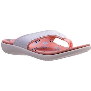 Spenco Yumi Ocean Flipflop, voor dames, strand/wit, 43 EU breed, Beach White, 43 EU Breed