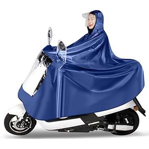 Fietsregenjas Poncho ，Waterdichte Poncho，Raincoat, Fietsregenjas Poncho Volledige bescherming met vizier Regenjas Regenhoes Herbruikbaar for heren Dames (Kleur: Rood, Maat: Single 3XL (zonder (Color