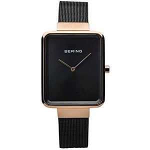 BERING Dames Analoog Quarz Classic Collection Polshorloge met Roestvrij staal Armband en Saffier glas 14528-166