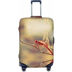 UNIOND Rode libelle bedrukte bagage cover elastische koffer cover reizen bagage beschermer fit 18-32 inch bagage, Zwart, L
