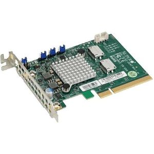 Supermicro - AOC-SLG3-2E4 - Add-on Kaart - Groen - PCIe NVMe Retimer-technologie