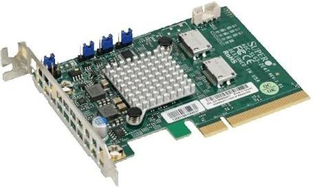 Supermicro - AOC-SLG3-2E4 - Add-on Kaart - Groen - PCIe NVMe Retimer-technologie