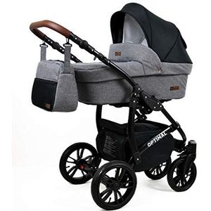 Kinderwagen 3in1 2in1 Set Isofix Buggy Autostoeltje Maximum by SaintBaby Grey Flex Black 3in1 met autostoeltje