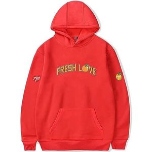 Sturniolo Triplets Merch Hoodie Fresh Love Unisex Lange Mouw Voor Mannen Vrouwen Casual Mode Hoodie (S-3XL) (3XL,Red)