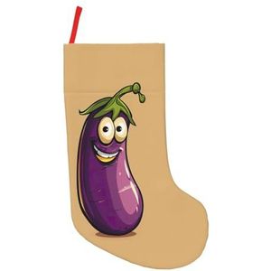 Cartoon aubergine Print Kerst Kousen,Vakantie Party Decoraties