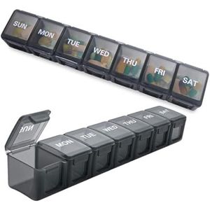 Pill dispenser Travel Weekly Pill Case, 7 Day Pill Organizer, Daily Pocket Pill Holder For Pills/Vitamin/Fish Oil/Supplements