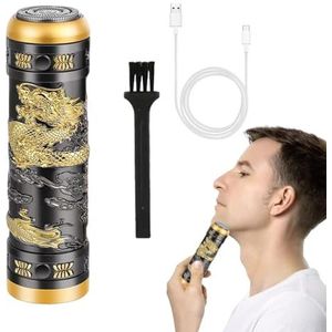 Miñi Elektrisch scheerapparaat - Professioneel Gold Dragon Rązor | RVS Elektrische T Bląde Trimmer, Haartrimmer Verzorging Bląde | Miñi Rązor Baardtrimmer Elektrische scheerapparaten met oplaadkabel