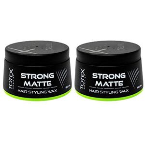 Totex Stark Matt Hair Styling Wax 150 ml I Zuiver mat effect I voor een matte natuurlijke haarlook | maximale controle | voor professionals (verpakking van 2)