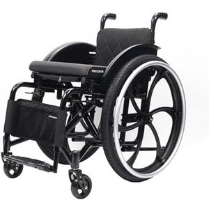 Opvouwbare sportrolstoel voor volwassenen, zelfrijdende handmatige stoel met anti-kipper en handrem, lichtgewicht rolstoel van aluminiumlegering (dagelijkse stijl, 37,8 cm zitbreedte)
