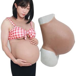 Realistische Siliconen Zwangerschapsbuik - Aanpasbare Nepbuik voor Cosplay & Optredens, Maten S/M/L, Ideaal voor Acteurs en Zwangerschapssimulatie