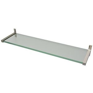 Duraline Glas Wandplank 4xS Met Geborsteld Nikkel Drager 1,2x60x15cm