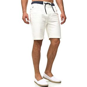 INDICODE Heren Ettore Chino Shorts | Korte broek van 84% katoen Offwhite L