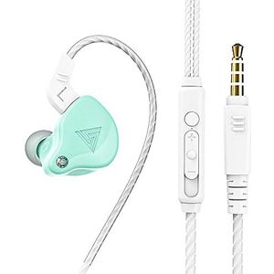Bedrade oordopjes Koptelefoon, 3,5 mm koptelefoon met microfoon, Ergonomische in-ear oordopjes, Gaming Headset (Groen)