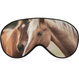 Slaapmasker, zacht, comfortabel oogmasker met verstelbare riem, oogbedekking, schattige paardenoogschaduw voor mannen en vrouwen, werk, reizen