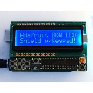 LCD Shield Kit w/16x2 Character Display - Slechts 2 pins gebruikt!