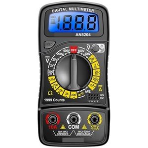 Digitale multimeter, Palm Digitale Multimeter Huidige Meter Hoge Precisie Triode Diode Zoemer Test Multifunctionele Test(Nero)