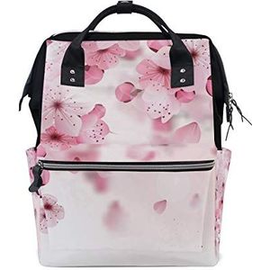 Grote capaciteit Luier Tote Nappy Tas Mummy Rugzak voor Babyverzorging, Roze Bloemen Patroon Stijlvolle Multi-Functie Waterdichte Travel Back Pack Stijlvol voor mama en papa