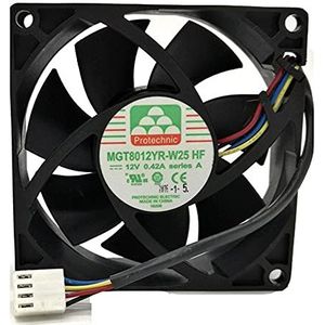 8025 12V MGT8012YR-W25 computer chassis CPU fan 8cm 4pin PWM quiet speed adjustment