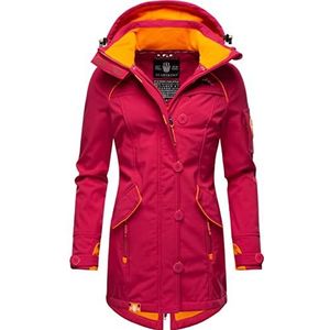 MARIKOO Soulinaa Outdoor parka voor dames, korte jas, outdoorjas, waterdicht, met capuchon, fuchsia, L