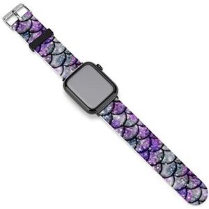 Zeemeermin mode horlogeband, siliconen, verstelbaar, anti-zweet, compatibel met IWatch Mermaid