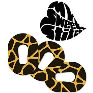 MySweetStitch | Pleister voor de Dexcom G6 Sensor | waterdicht, ademend en huidvriendelijk (10 stuk) | Made in Germany | Buiten Ø 70 x55mm | Savannah