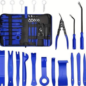 1 set bekleding demontage gereedschapset & clip tang bekleding demontage nylon autopaneel set met draagbare opbergtas(19pcs/set)