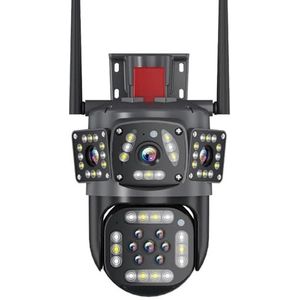 Bewakingscamera, Buitencamera's met drie schermen 6K 12MP IP-camera Beveiliging Bewegingsdetectie 4K CCTV Survalance(6K 12MP No Card)