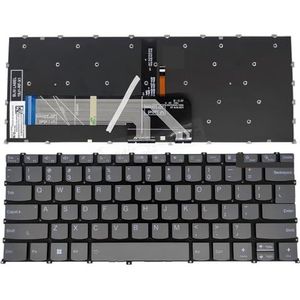 US Russisch Spaans Backlight Toetsenbord voor Lenovo voor Yoga voor Slim 7-14itl05 7-14ARE05 7-14IIL05 14IIL RUS SPA ES Grijs(US Backlight)